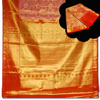 "Kalaneta pink colour Kanchi fancy silk saree NSHH-27 (with Blouse) - Click here to View more details about this Product